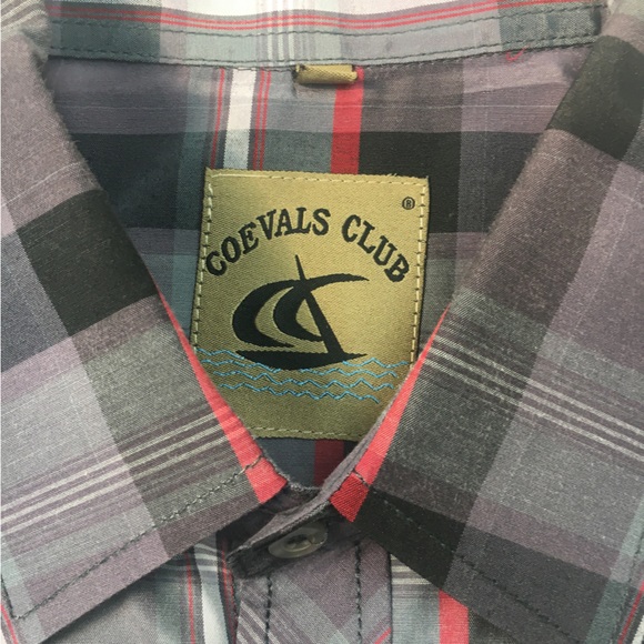 Coevals Club Button Down Mens size M Shirt Long Sleeve Pearl Snaps Western Wear - Picture 10 of 13